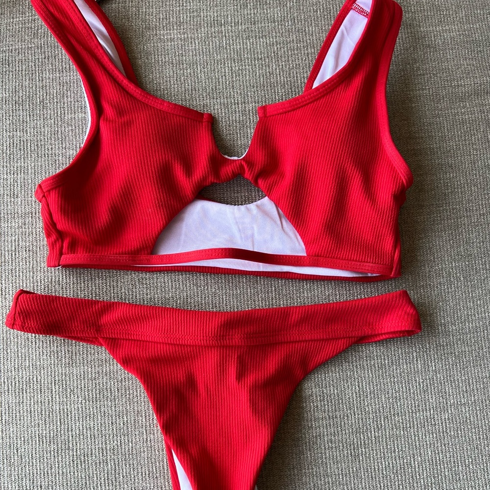 Cutout High Cut 2 Piece Bikini